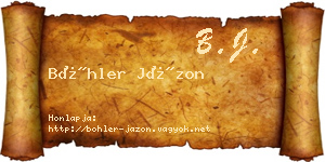 Böhler Jázon névjegykártya